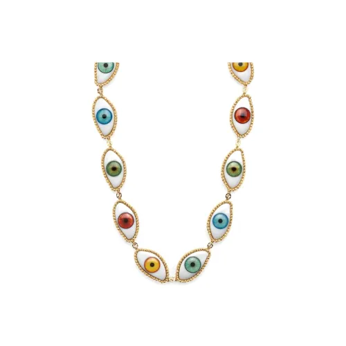 GUCCI GG Металл Смола Ожерелья Женские Золото