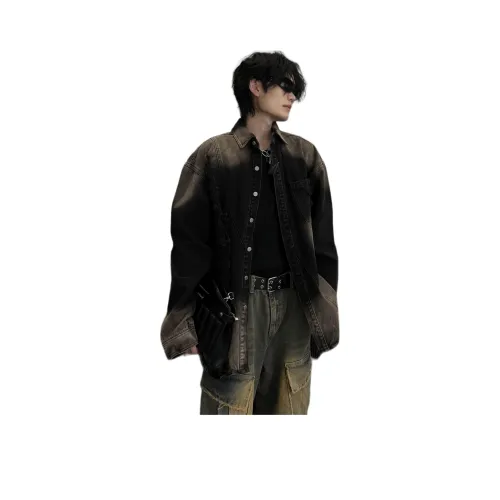 TAOKK Черный Унисекс Джинсовые куртки