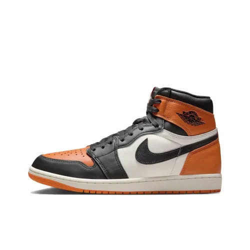 Jordan Air Jordan 1 Винтажные баскетбольные кроссовки High Top Orange Unisex