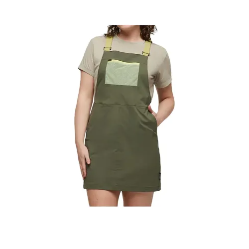 Cotopaxi Без рукавов Платье Женское Оливково-зеленое