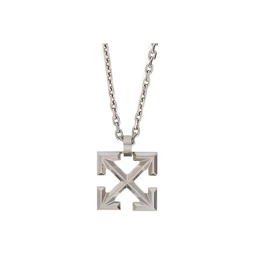 OFF Белый Arrow Brass Necklaces Silver Men's