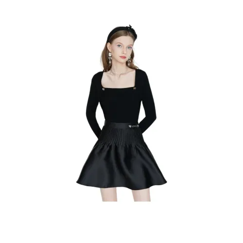 AIVEI Повседневные короткие юбки Женские Черный