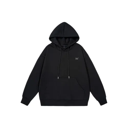 361° Супер-черный Унисекс Толстовки