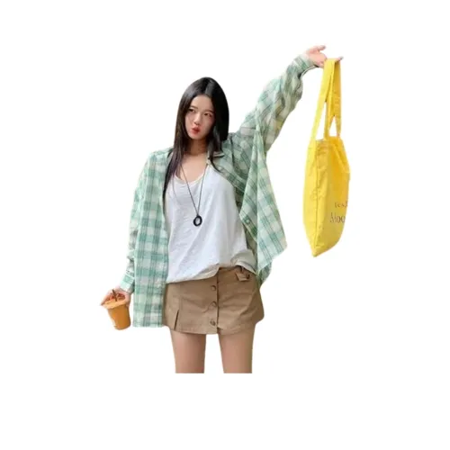 GOSO Зеленые Женские Рубашки