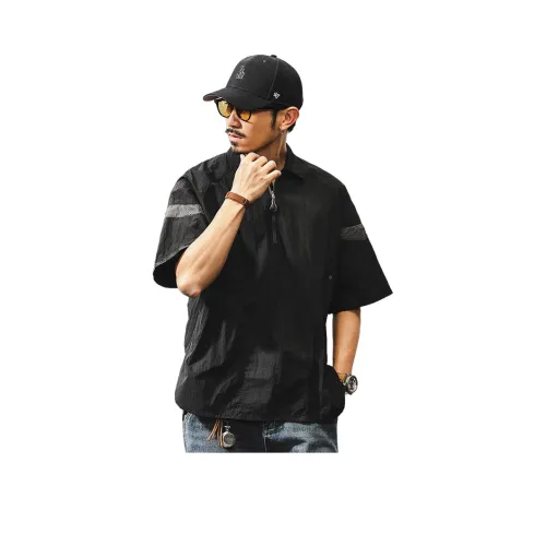 JIELEINUO Черное унисекс-поло