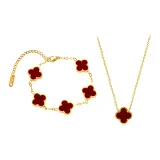 Счастливый Клевер Четырехлистный Коллекция (Красный)