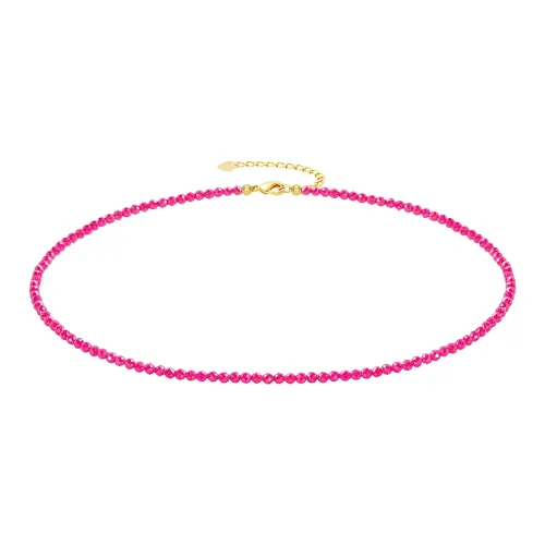 MCK Имитация Красный Корунд Ожерелье Женское