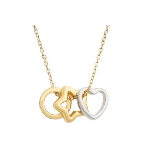 COACH Латунь с покрытием ожерелья унисекс золото