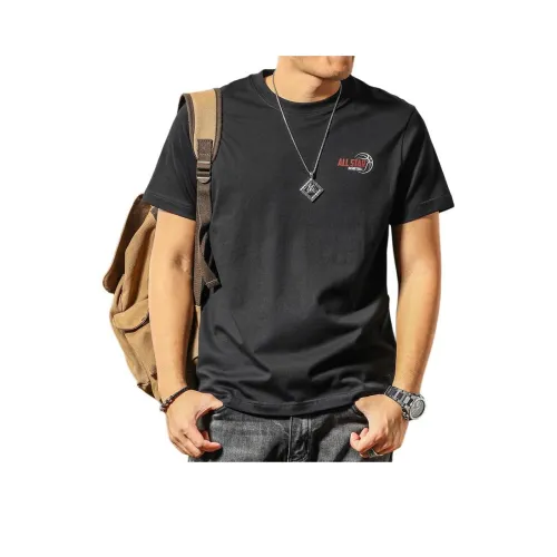 Seasonal Words Черные Мужские T-Рубашки