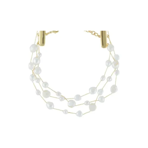 CULT GAIA Цинковый Пресноводный жемчуг Ожерелья Женские Белый Золотой