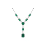 Ювелирные украшения Сахарный кубик, цепочка на ключицу (зеленый)