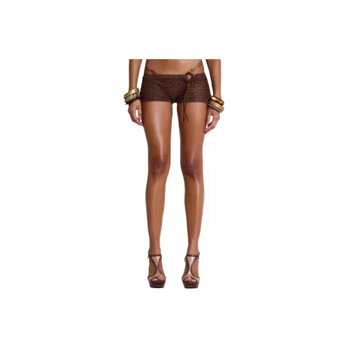 Jaded London Elisa Металлик KNIT Мини Шорты Повседневные шорты Женские