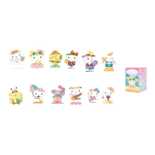 POP MART Hello Kitty Sanrio Characters Nansha Island Collection Слепые коробки Один Mystery Коробка Целая коробка 12 шт