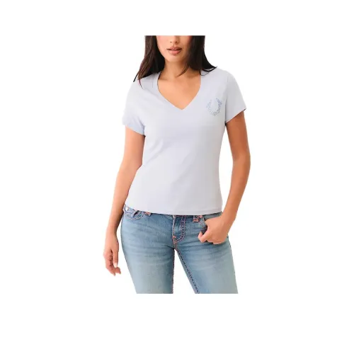 TRUE RELIGION T Рубашка Женская Светло-Синяя