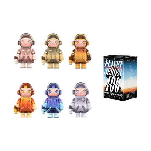 POP MART Молли Mega Космос 400% Planet Collection 400% Слепые коробки Один Mystery Коробка Целая коробка 6 шт