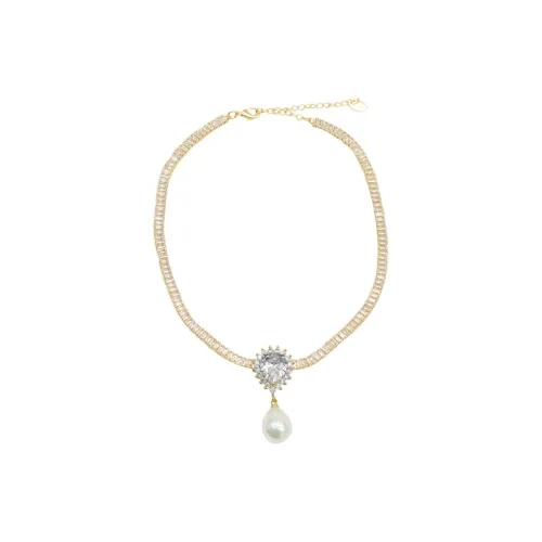 Floating Joy Сплав Искусственный Жемчуг Циркон Ожерелье Женское