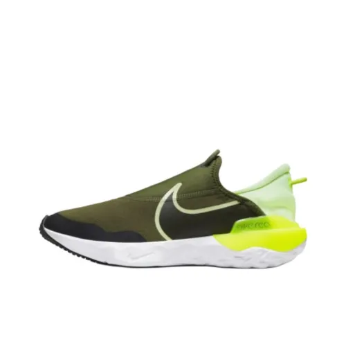 Nike FLow Low Топ Детские Беговые Кроссовки Зеленый Подростки