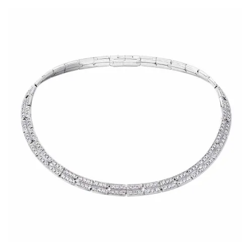 LOUIS VUITTON Монограмма Ромб Ожерелье Женское Серебро