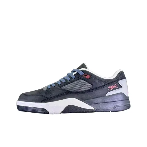 Who Decides War x Jordan Flight Slip Resistant Abrasion Resistant Low Top Винтажные баскетбольные кроссовки Женские Черный