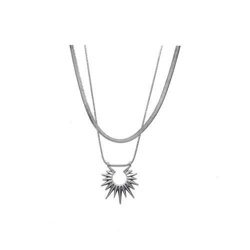 AKAK Ожерелья Унисекс Серебристо-белый