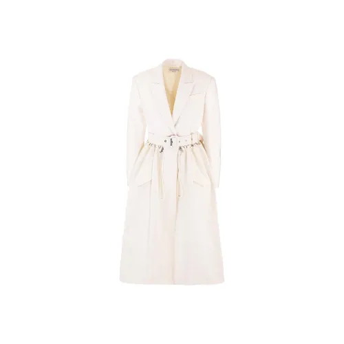 Alexander McQueen Белый Женский Тренч
