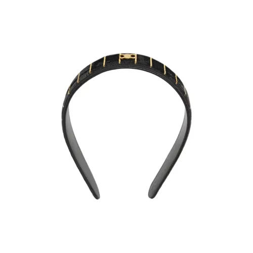 CELINE Резинки для волос из коровьей кожи женские черные