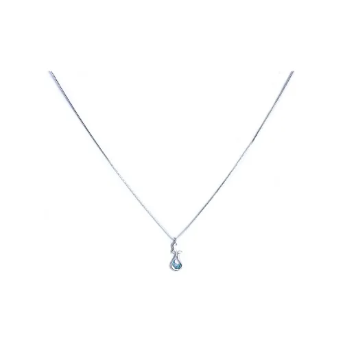 Kelanxi Сплав Ожерелья Женские Светло-Синий