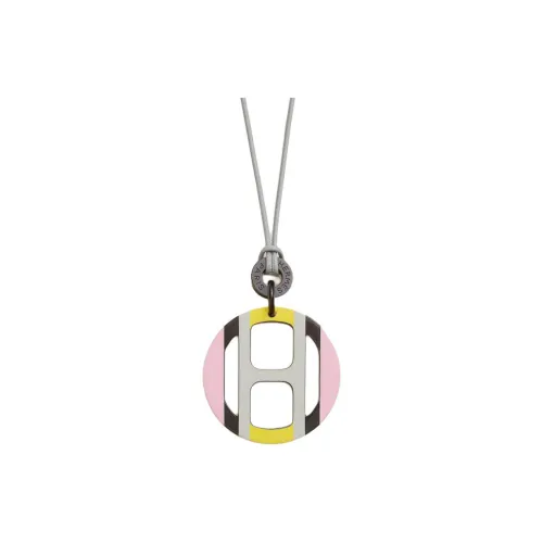 HERMES Лакированная поверхность Сумка-полумесяц Ожерелья Женские Розовый