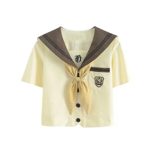 Luohua Candy QIANXING Женские Короткий рукав Одиночная упаковка + Золотая рыбка Арочная женская униформа