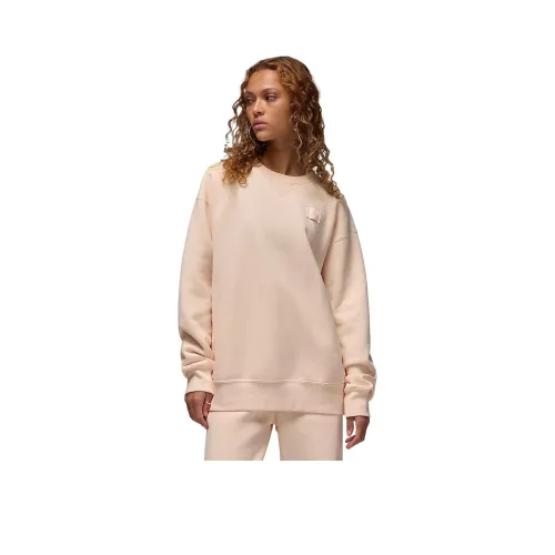 Jordan Flight Fleece Свитшот с круглым вырезом Женские Гуава-ледяной