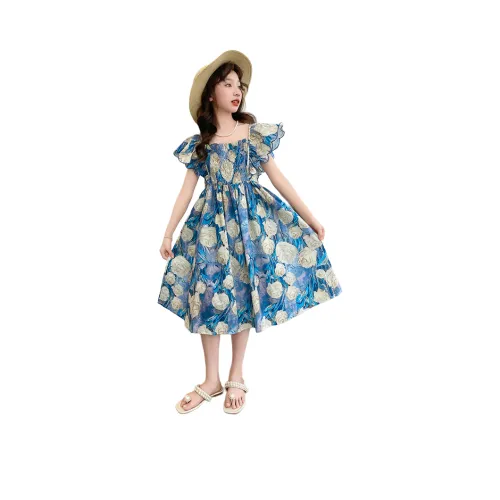 Because No Платье Летнее Синее Детское