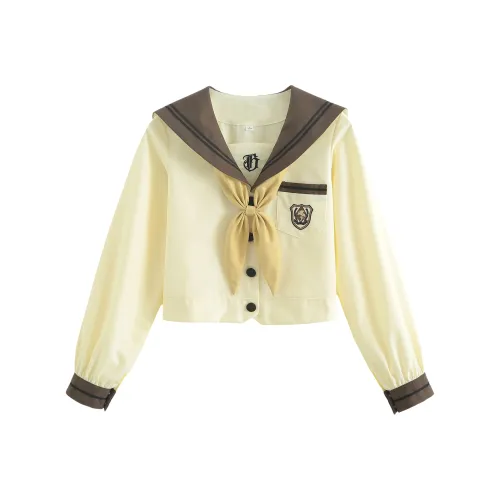 Luohua Candy Qianxi Женские, Длинный рукав, Одиночная пара + Золотая рыбка Арочная Женская униформа