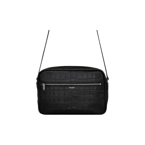 SAINT LAURENT Кожа Почтальон Сумка через плечо Сумка на плечо Мужской Черный