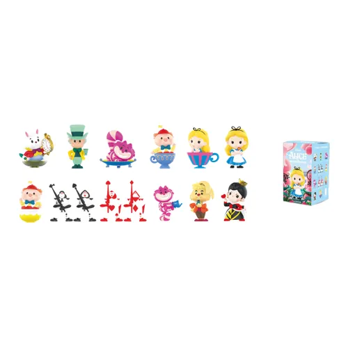 POP MART Элис Disney Alice's Adventures in Wonderland Collection Слепые коробки Один Mystery Коробка Целая коробка 12 шт