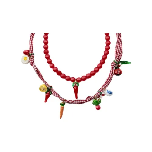 ZARA Смола Ожерелья Женские Красный