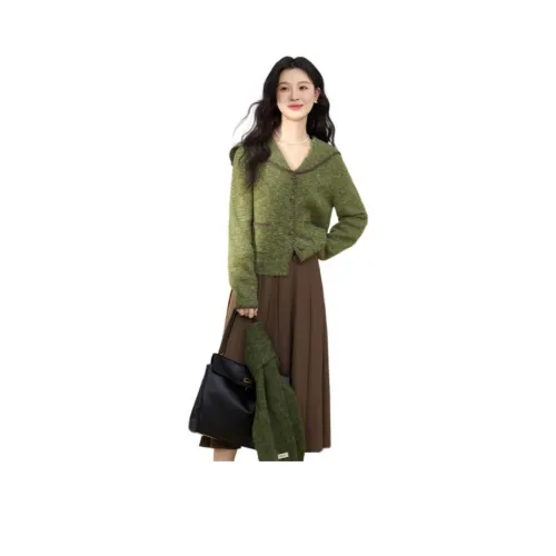 Alxnan Зеленый Женские Трикотаж