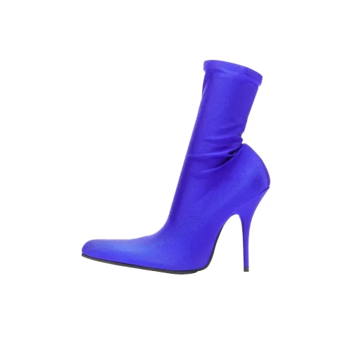 Balenciaga Denma Блестящие ботильоны женские синие