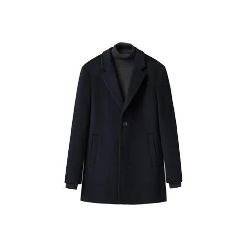 ARTSDON Темно-синий клетчатый мужской пальто