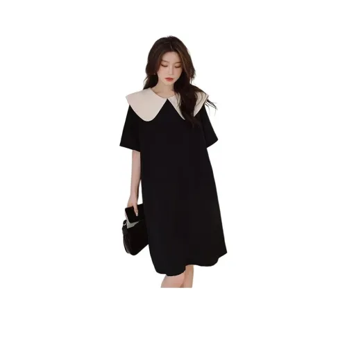 Flowers In Water Короткий рукав Платье Женское