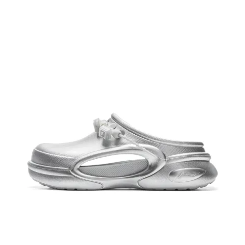 LOL x LINING Мягкие устойчивые к истиранию антибактериальные домашние тапочки для мужчин серебристые