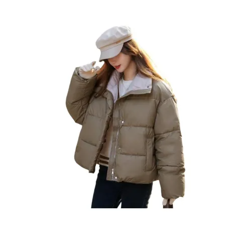 Emodues Хлопковый пуховик женский цвет мариновенный зеленый