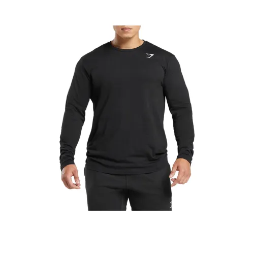 GYMSHARK Подъемный Клуб Длинный рукав Т-рубашка Мужская Черная
