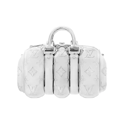LOUIS VUITTON Keepall Металлическая Сумка через плечо Мужская Серебряная