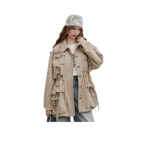 ELF SACK Кошка Хаки Женское короткое пальто