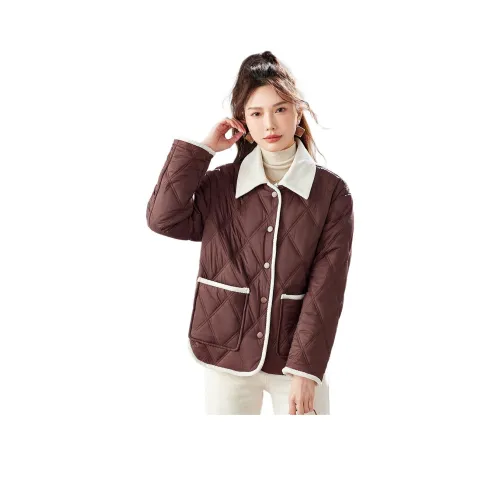 TERRE BLEUE Пуховая куртка Женская Кофейного цвета