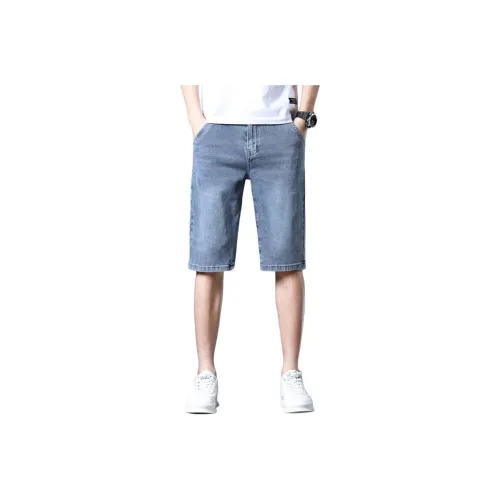 CHENYING Blue Men's Denim Shorts CHENYING Синий Мужские Джинсовые Шорты