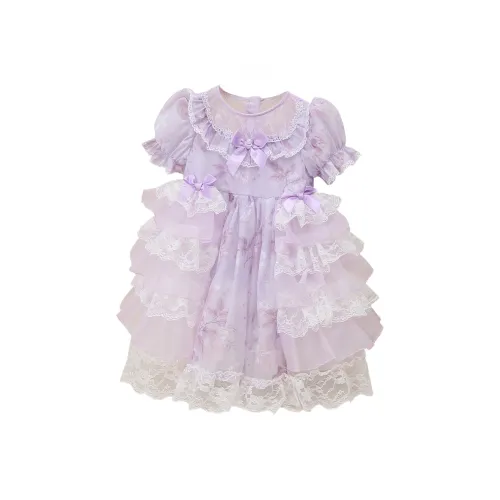 Huatianc Детское платье фиолетового цвета для дошкольников