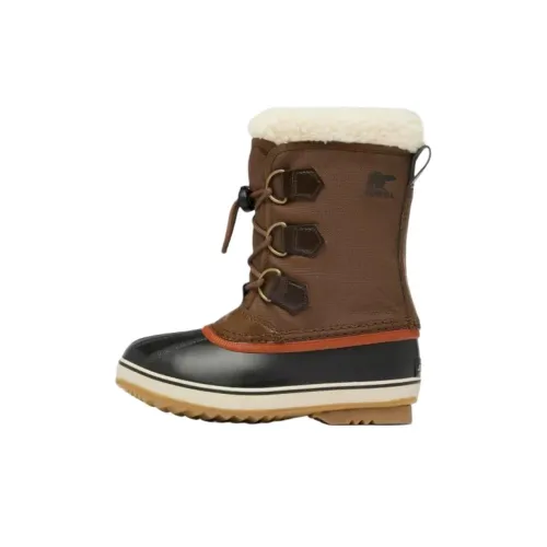 SOREL YOOT PAC Высокие детские зимние сапоги коричневого цвета для малышей
