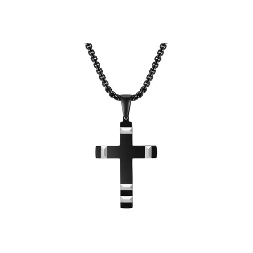 FOREVER MELODY Титановые стальные ожерелья мужские черные