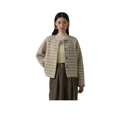 AYILIAN Укороченная куртка женская светло-красный чайный коричневый